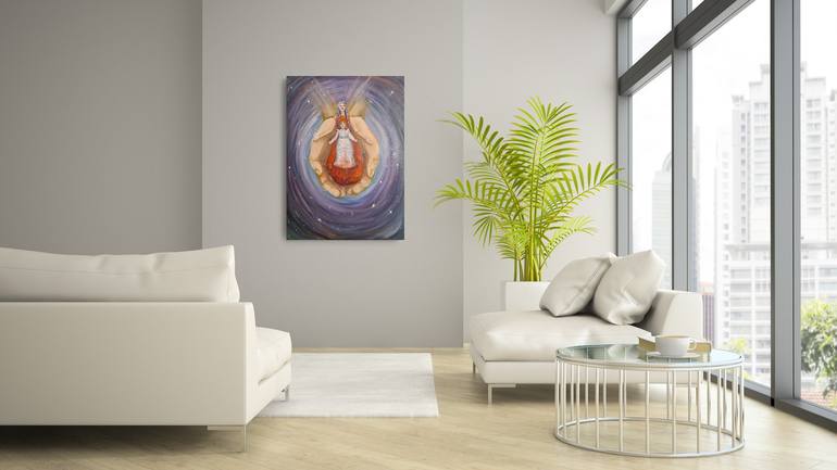 Original Abstract Outer Space Painting by Kristina Goncharuk