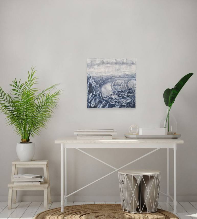 Original Abstract Expressionism Landscape Painting by Kristina Goncharuk