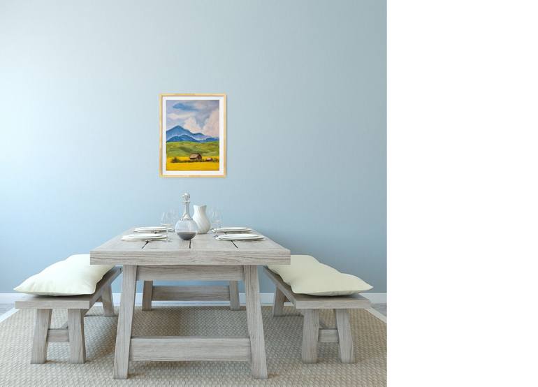 Original Illustration Landscape Painting by Kristina Goncharuk