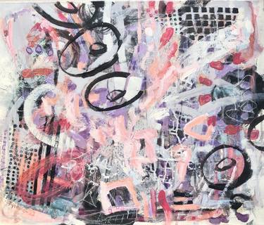 Original Abstract Expressionism Abstract Mixed Media by May Kristin Fjerme
