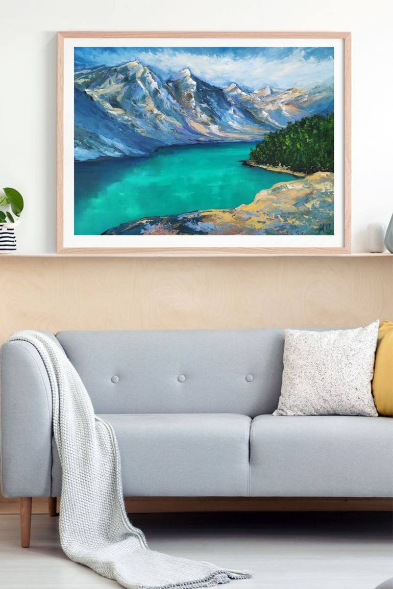 Canada. Lake Moraine Painting by MARIA SLYNKO | Saatchi Art