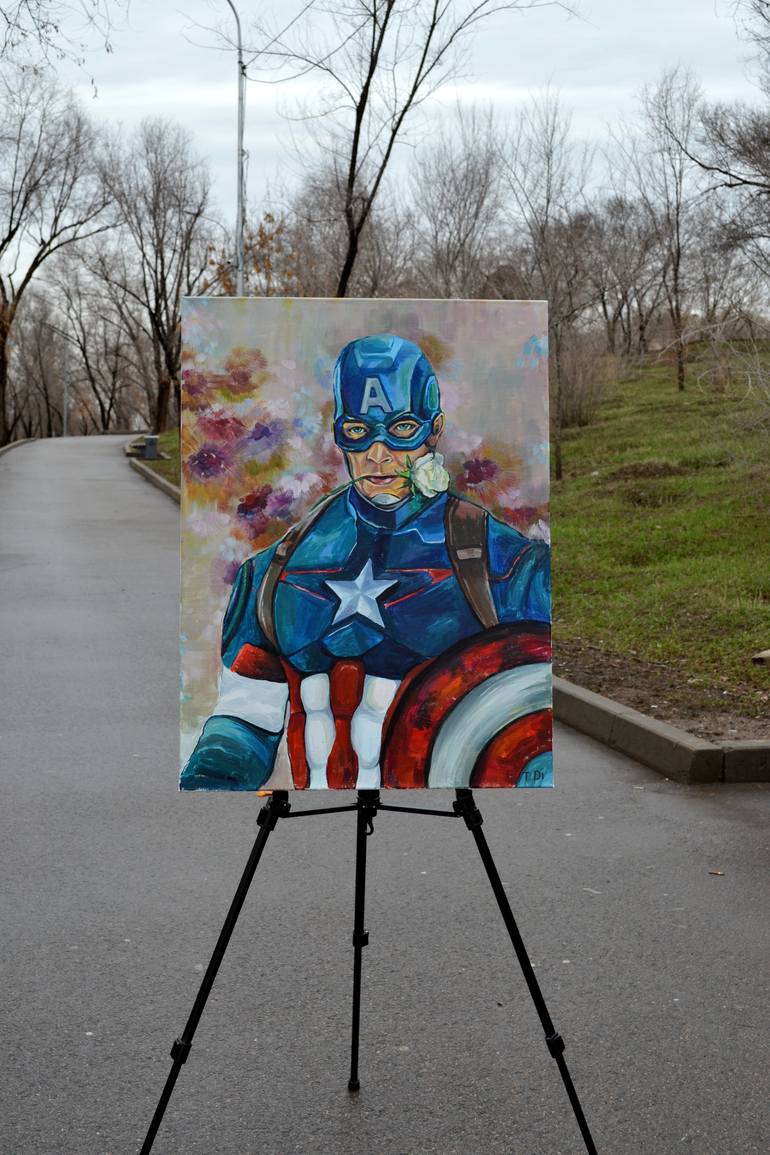 Original Abstract Comics Painting by Dina Telesheva