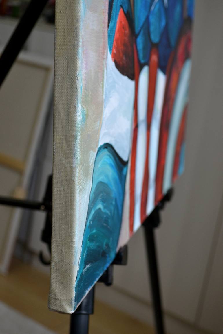 Original Abstract Comics Painting by Dina Telesheva