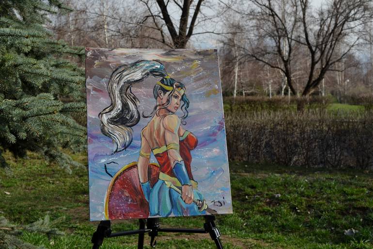 Original Pop Art Women Painting by Dina Telesheva