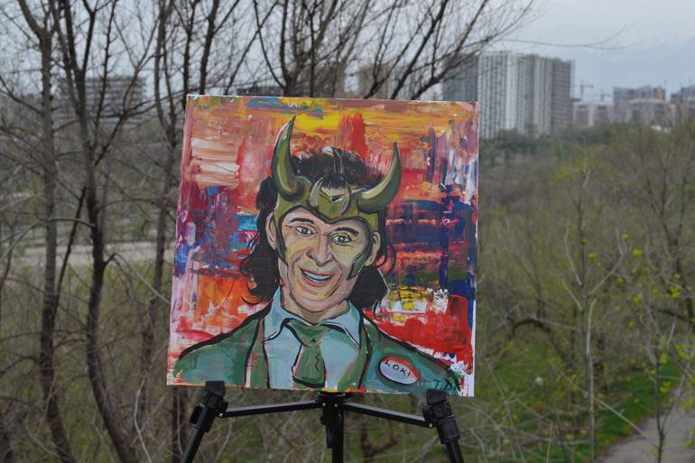 Original Abstract Comics Painting by Dina Telesheva