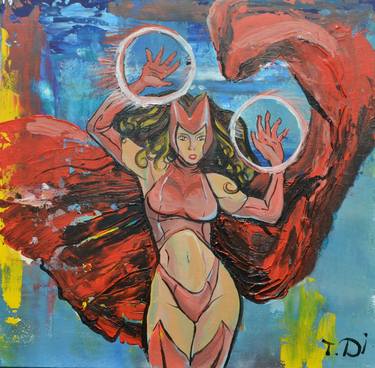 Original Pop Art Women Paintings by Dina Telesheva