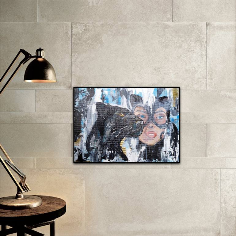 Original Abstract Comics Painting by Dina Telesheva