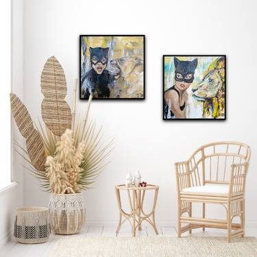 Original Cats Paintings by Dina Telesheva