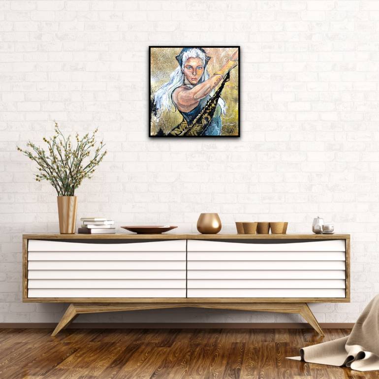 Original Abstract People Painting by Dina Telesheva