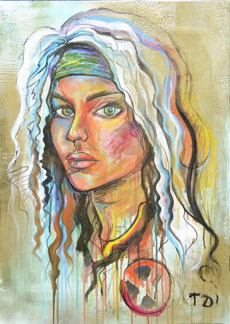 Original Women Painting by Dina Telesheva