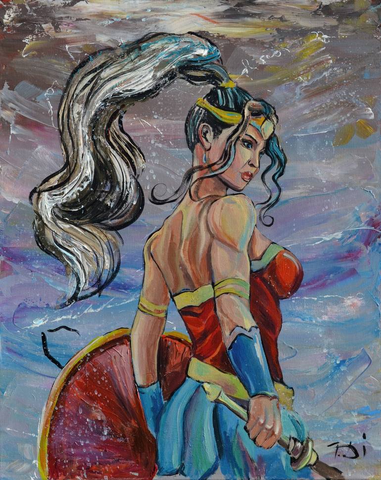 Original Abstract Women Painting by Dina Telesheva