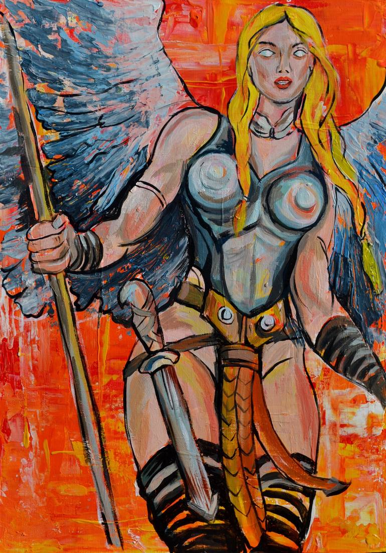 Original Abstract Women Painting by Dina Telesheva