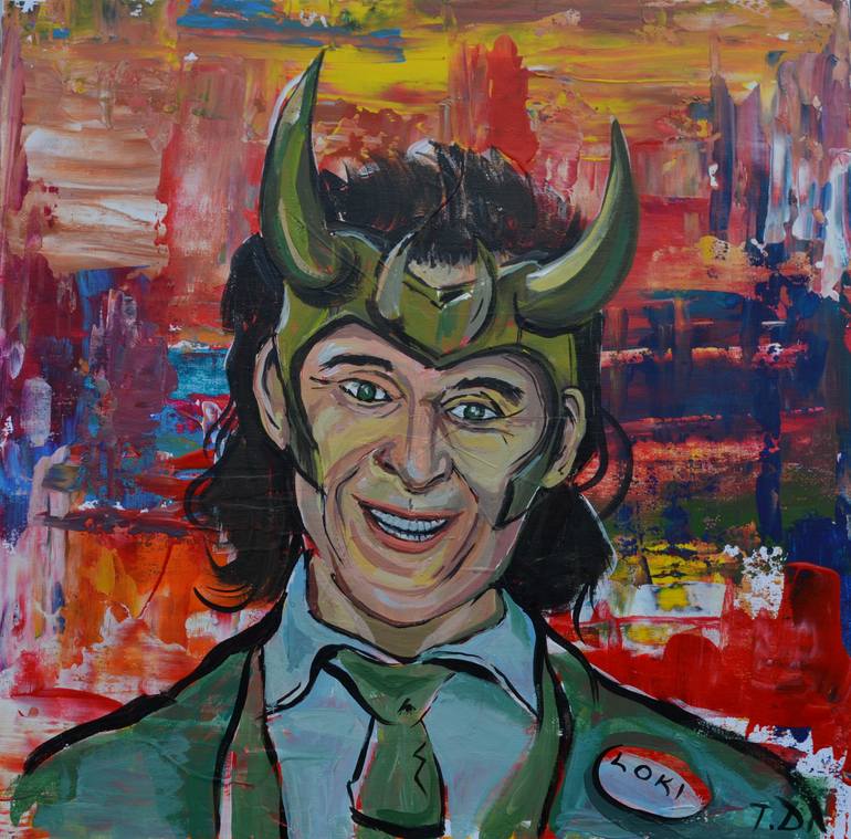 Original Abstract People Painting by Dina Telesheva