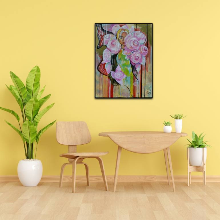 Original Abstract Women Painting by Dina Telesheva