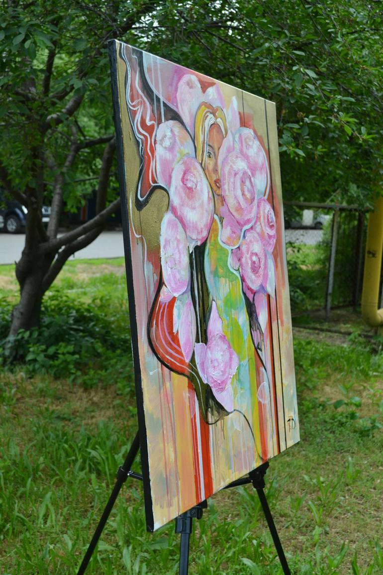 Original Abstract Women Painting by Dina Telesheva