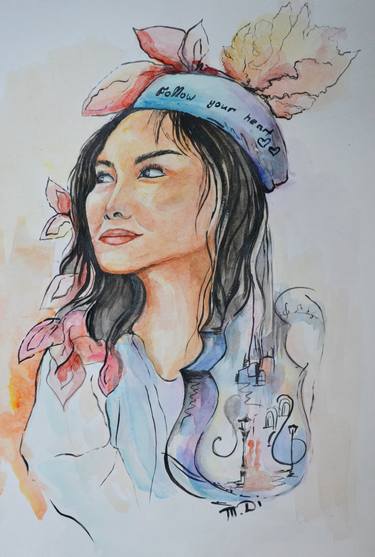 Print of Illustration Women Paintings by Dina Telesheva