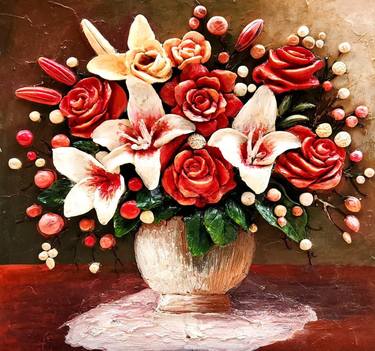Original Impressionism Floral Paintings by Bagya Art Gallery