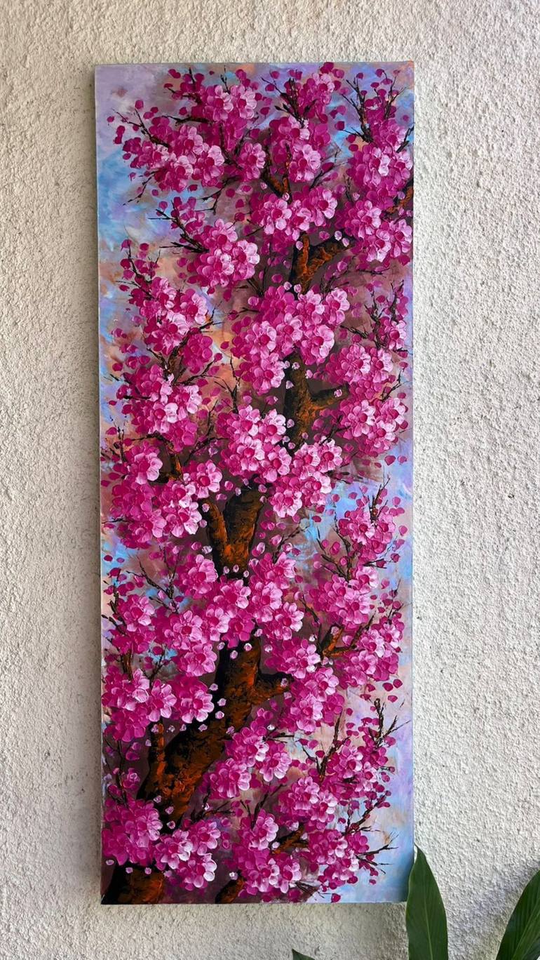 Original Abstract Floral Painting by Bagya Art Gallery