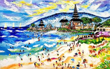 Original Abstract Beach Paintings by Bagya Art Gallery