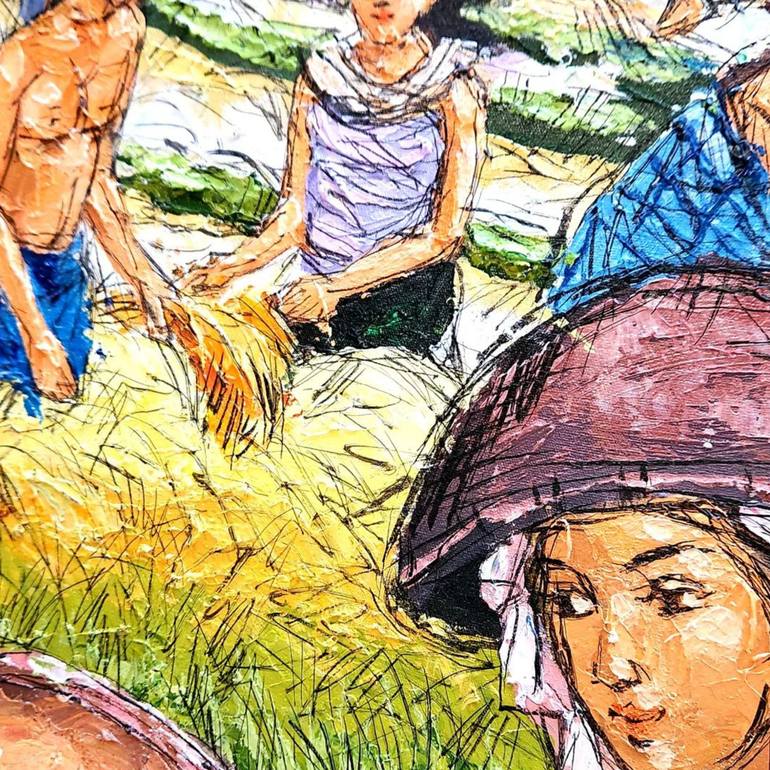 Original Abstract People Painting by Bagya Art Gallery