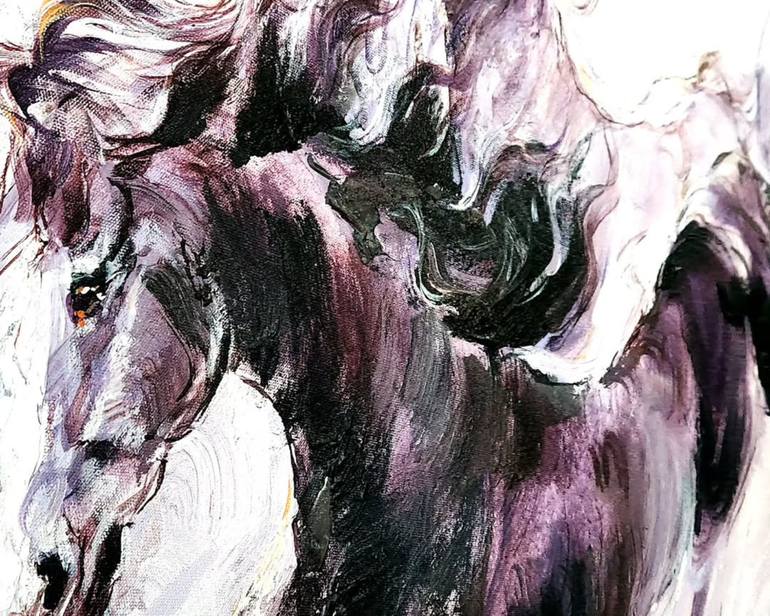 Original Abstract Expressionism Animal Painting by Bagya Art Gallery