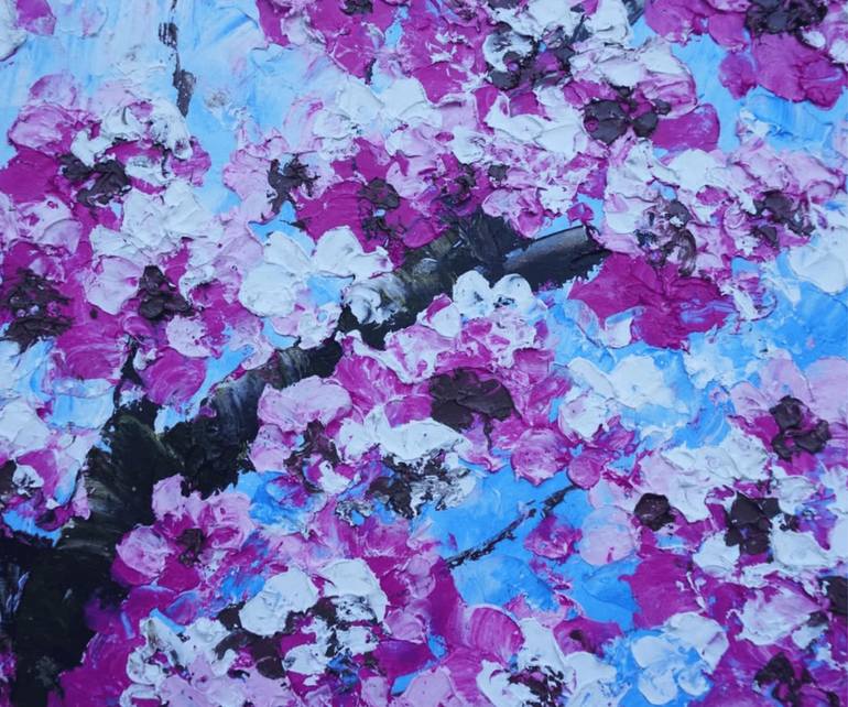 Original Abstract Expressionism Floral Painting by Bagya Art Gallery