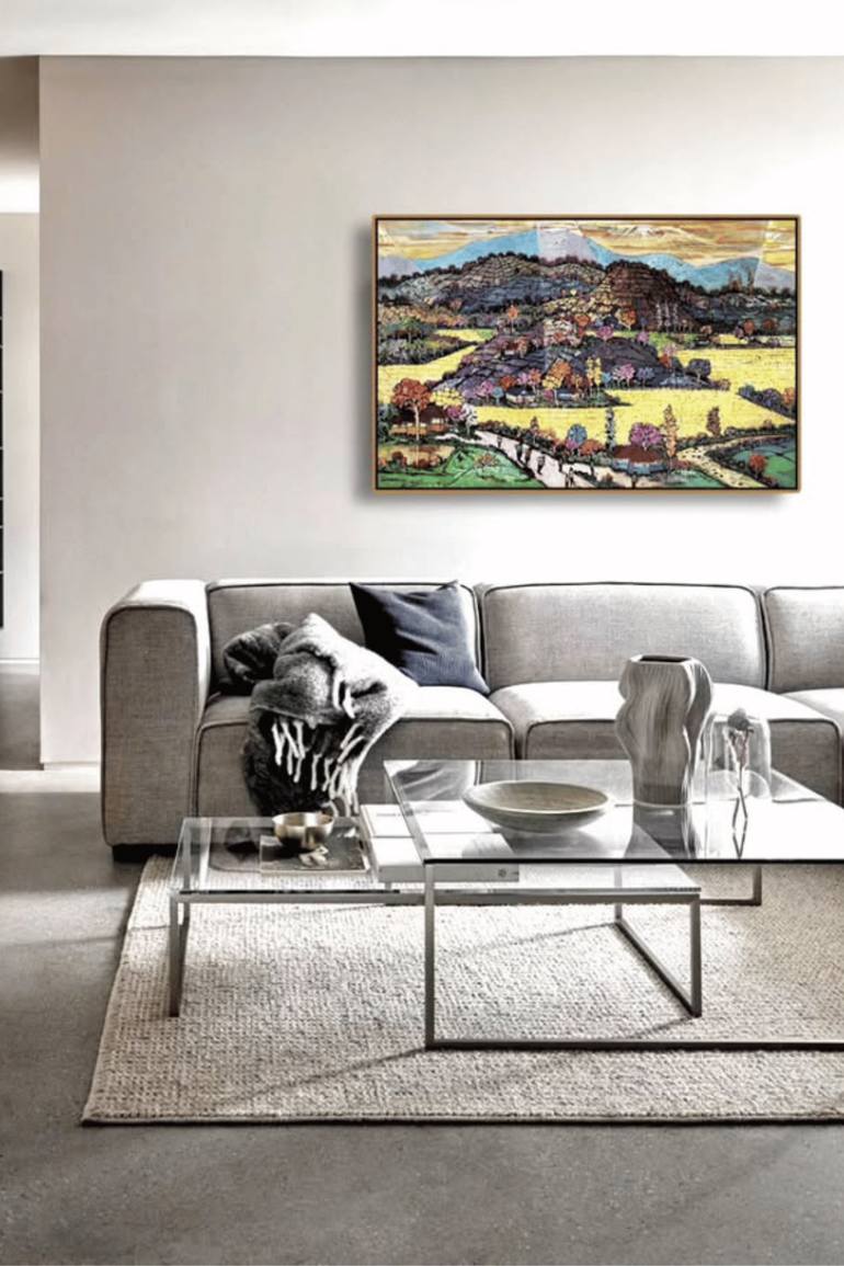 Original Abstract Landscape Painting by Bagya Art Gallery