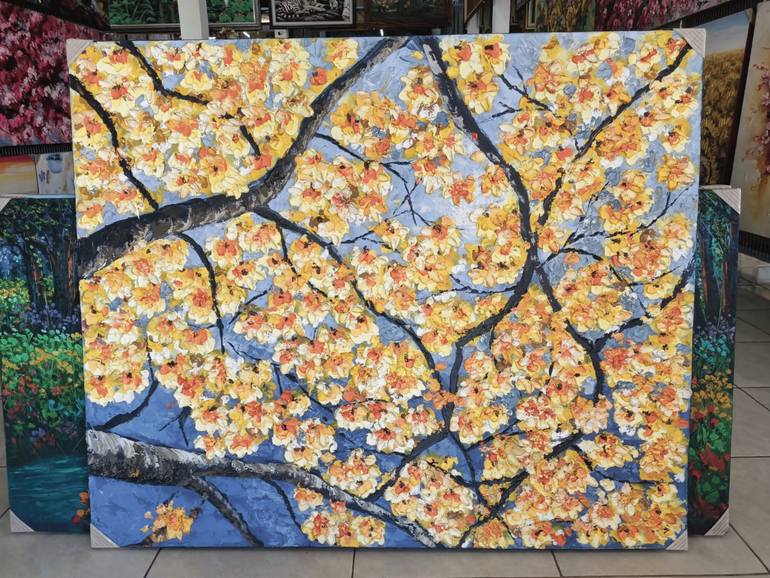 Original Realism Floral Painting by Bagya Art Gallery