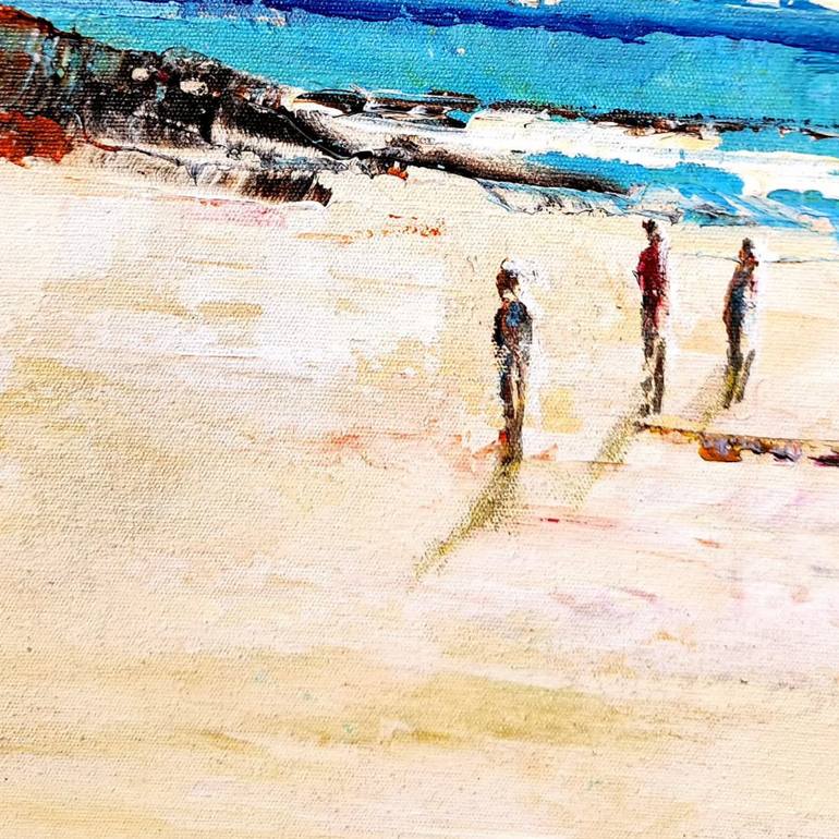 Original Abstract Beach Painting by Bagya Art Gallery