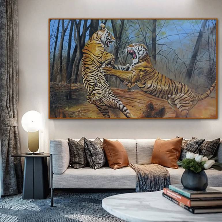Original Realism Animal Painting by Bagya Art Gallery