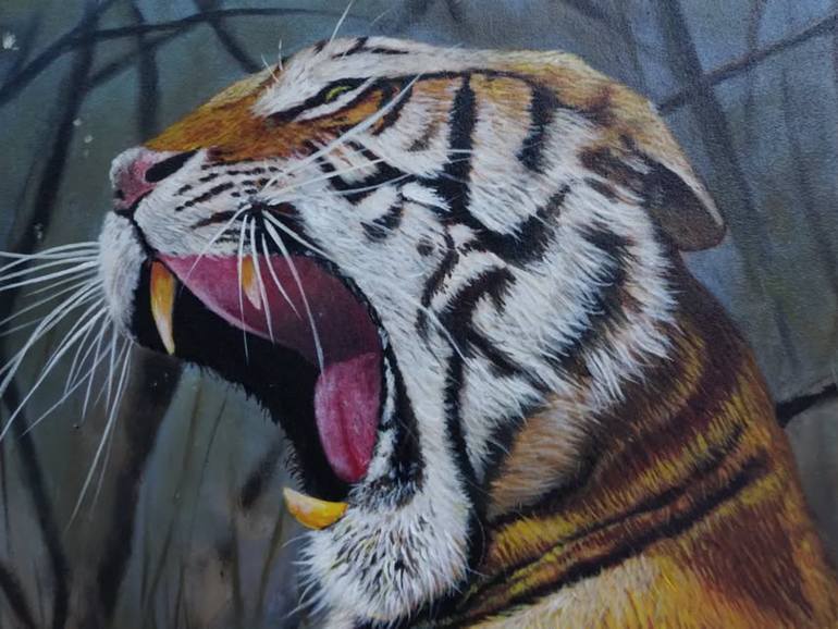Original Realism Animal Painting by Bagya Art Gallery