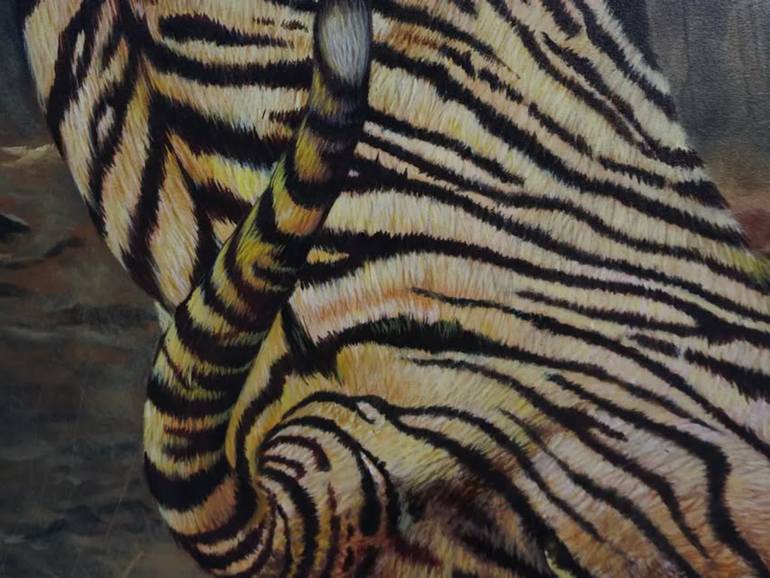 Original Realism Animal Painting by Bagya Art Gallery