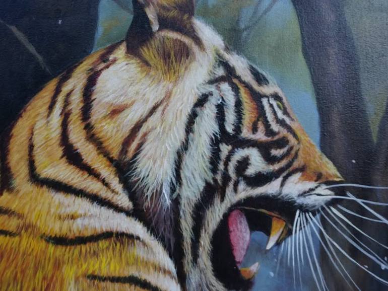 Original Realism Animal Painting by Bagya Art Gallery