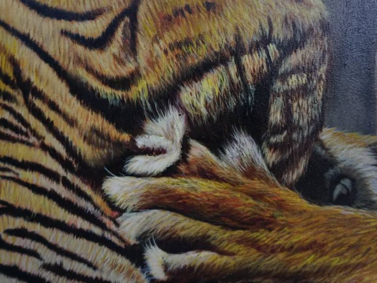 Original Realism Animal Painting by Bagya Art Gallery