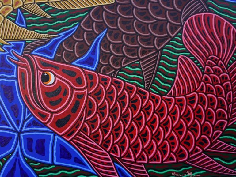 Original Figurative Animal Painting by Bagya Art Gallery