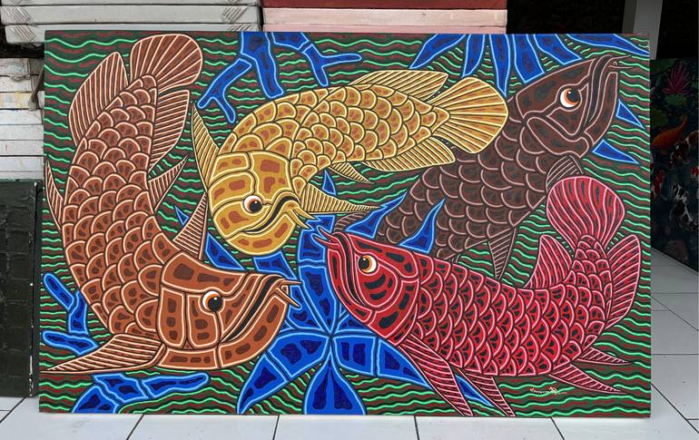 Original Figurative Animal Painting by Bagya Art Gallery