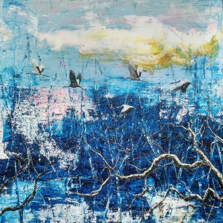 Original Animal Painting by Bagya Art Gallery | Abstract Expressionism Art on Canvas | The Way Home