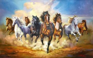 Original Realism Horse Paintings by Bagya Art Gallery
