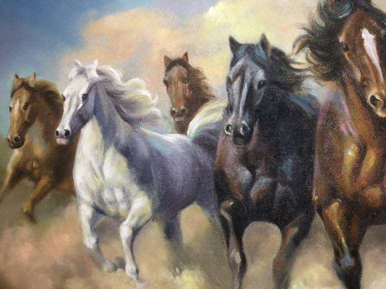 Original Horse Painting by Bagya Art Gallery