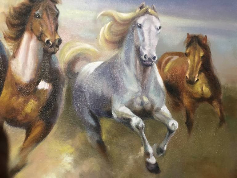 Original Horse Painting by Bagya Art Gallery