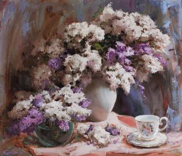 Lilac aroma. Floral Still life. Lilac bush thumb