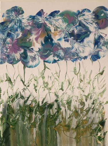 Original Abstract Floral Paintings by Elena Chukaeva