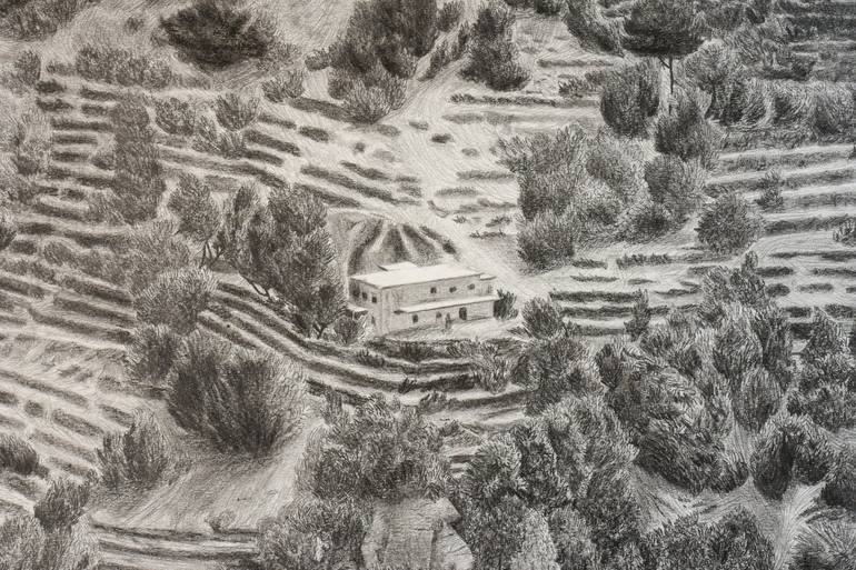 Original Landscape Drawing by Judith Quiédeville
