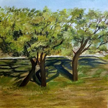 Original Impressionism Landscape Painting by Nimrah Ahmed