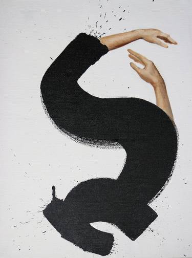 Print of Minimalism Calligraphy Paintings by Anzhelika Klimina