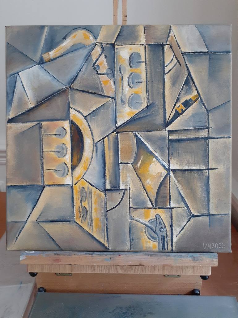 Original Cubism Still Life Painting by Vadim H