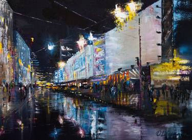 Original Impressionism Cities Painting by Olena Litvinova