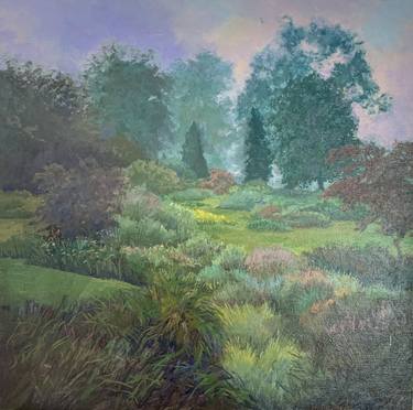 Original Fine Art Garden Paintings by Lyse Dzija