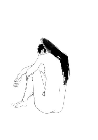 Print of Minimalism Nude Drawings by Masha Neverova