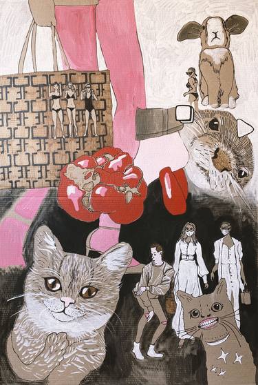 Print of Dada Animal Paintings by Masha Neverova